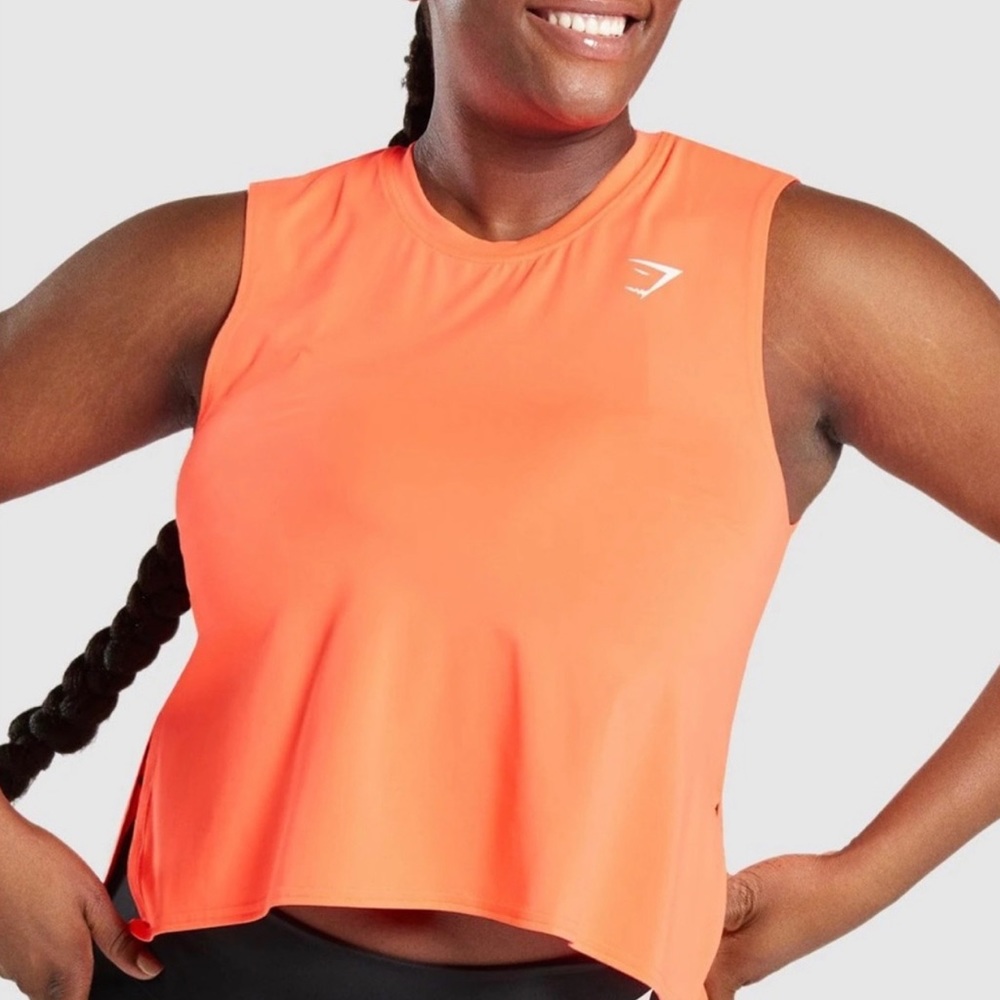 Gymshark training midi tank in neon orange